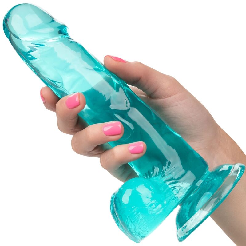 CALEXOTICS Size Queen Dildo Azul 15.3 cm – Diseño Ergonómico Para Placer Confiable