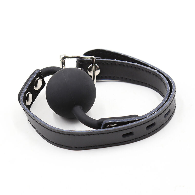 Comprar OHMAMA FETISH Mordaza Silicona Con Correa Piel – Diseño Confortable Para Placer Sensorial-Noxtic