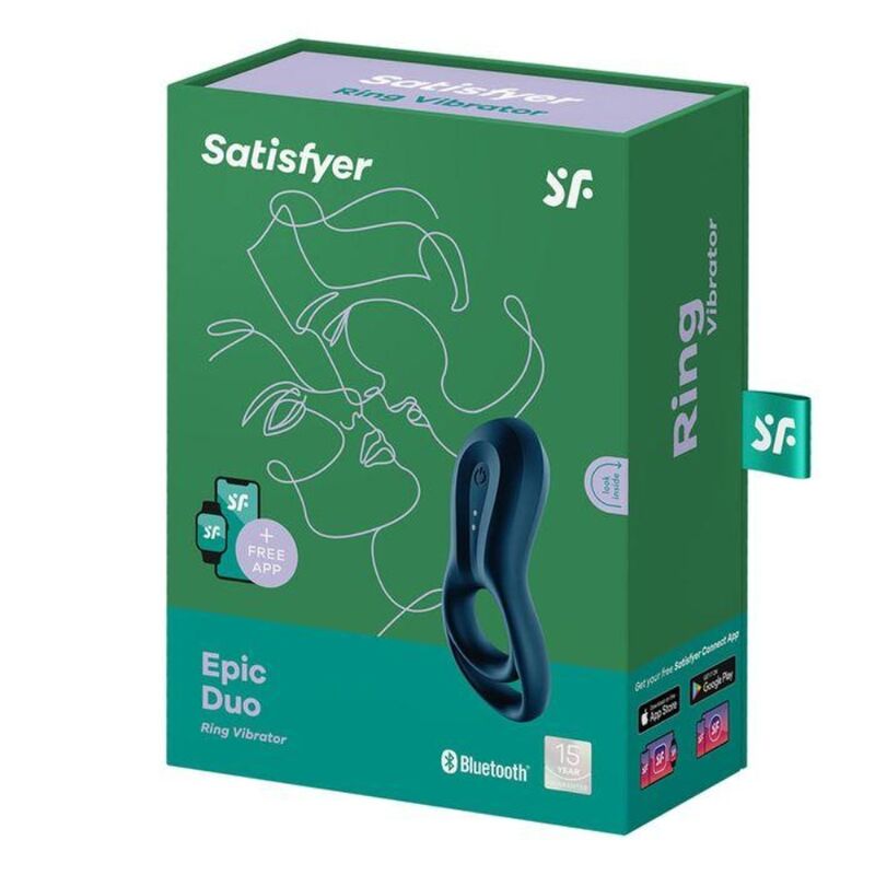 Satisfyer Epic Duo Anillo Vibrador Azul – Diseño Ergonómico Para Estimulación Dual