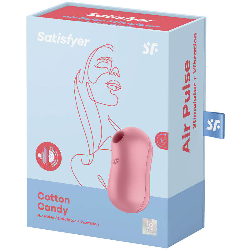SATISFYER - COTTON CANDY LILAC STIMULATOR AND VIBRATOR