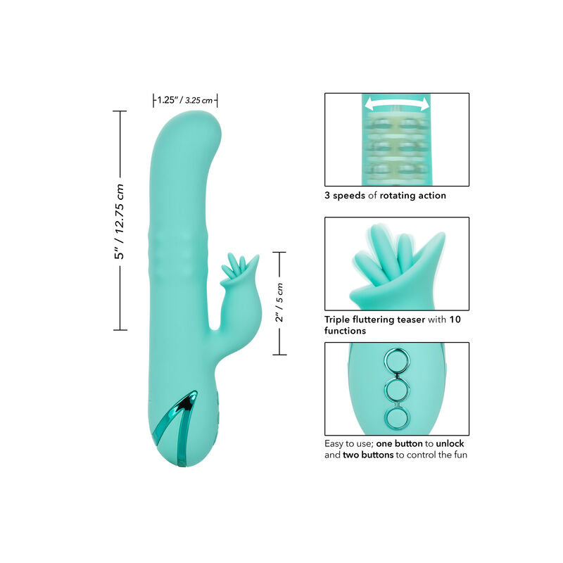 CALEXOTICS Bel Air Bombshell Verde Claro – Vibrador Recargable Con Diseño Ergonómico Para Placer Intimo