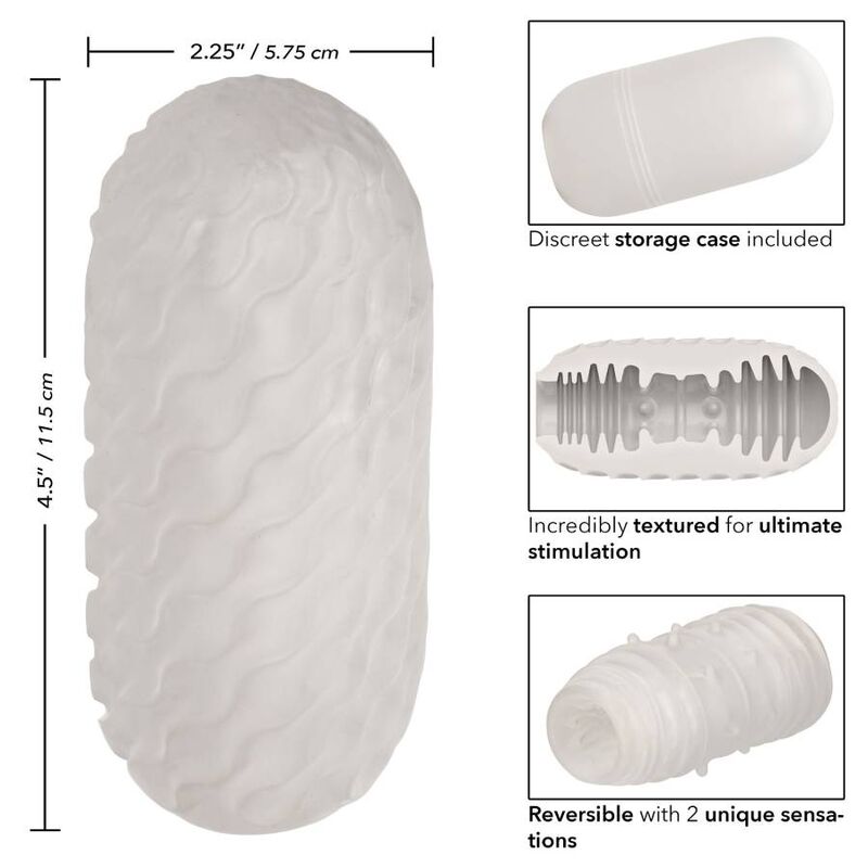 Comprar CALEXOTICS Stroker Reversible Con Textura Acanalada – Estimulación Sensorial Única Para Placer Íntimo-Noxtic