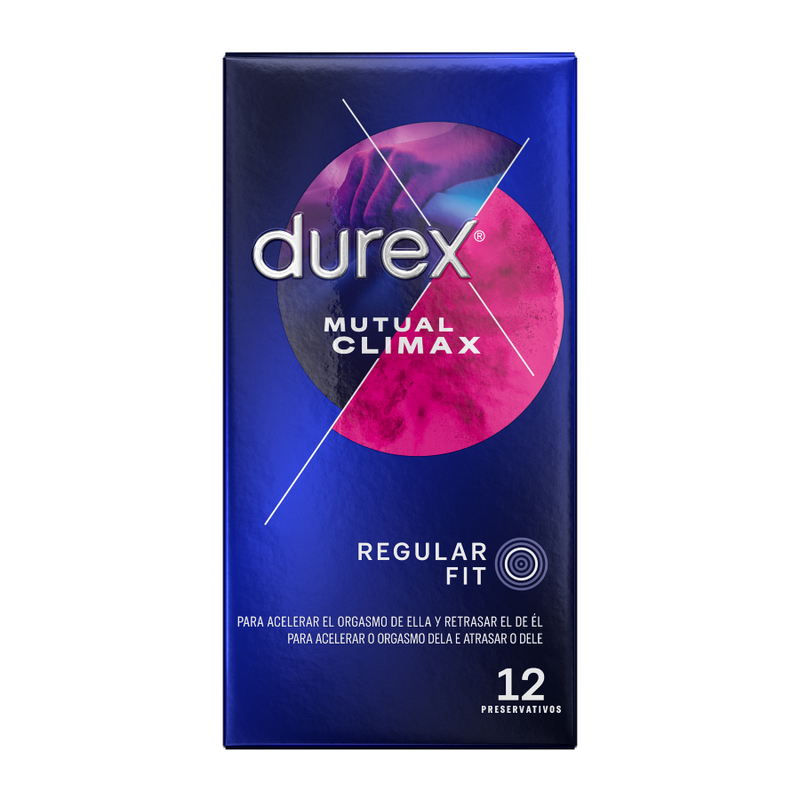 DUREX Climax Mutuo 12 Unidades – Preservativos Con Diseño Que Potencia El Placer Compartido