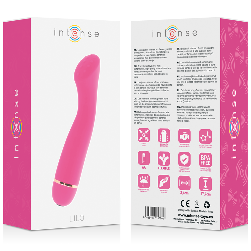 Comprar INTENSE LILO 20 Velocidades Rosa – Vibrador Ergonómico De Silicona Médica Para Bienestar Sexual-Noxtic