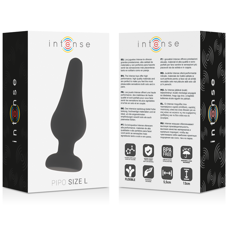 Comprar INTENSE Anal Plug Pipo L Negro – Silicona Suave Para Placer Intenso-Noxtic