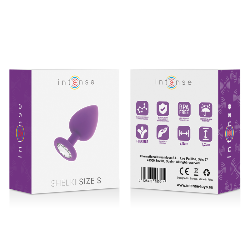 Plug anale viola Shelki S INTENSE – Plug anale con punta affusolata morbida per la massima stimolazione