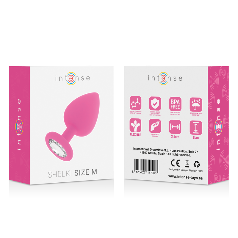INTENSE Shelki M Plug Anal Fucsia – Juguete Erótico Con Diseño Elegante Para Placer Intenso