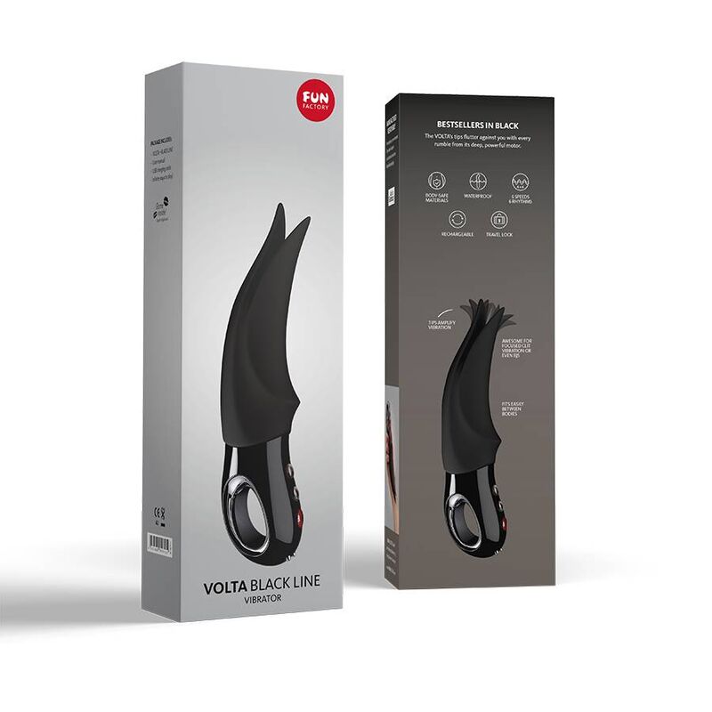 FUN FACTORY Volta Vibratore Clitorideo Nero – Design Elegante con Vibrazione Potente