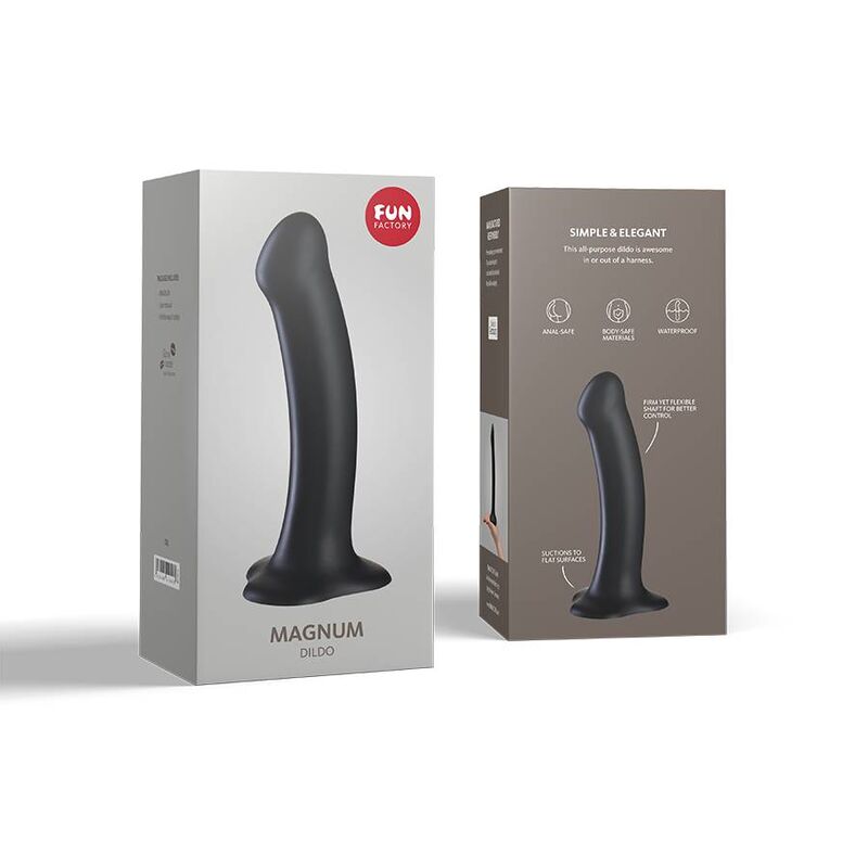 Comprar FUN FACTORY Magnum Dildo Negro – Diseño Ergonómico Para Plenitud Sensorial-Noxtic
