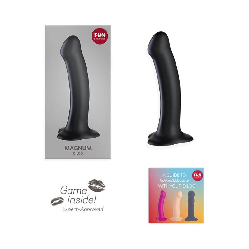 Comprar FUN FACTORY Magnum Dildo Negro – Diseño Ergonómico Para Plenitud Sensorial-Noxtic