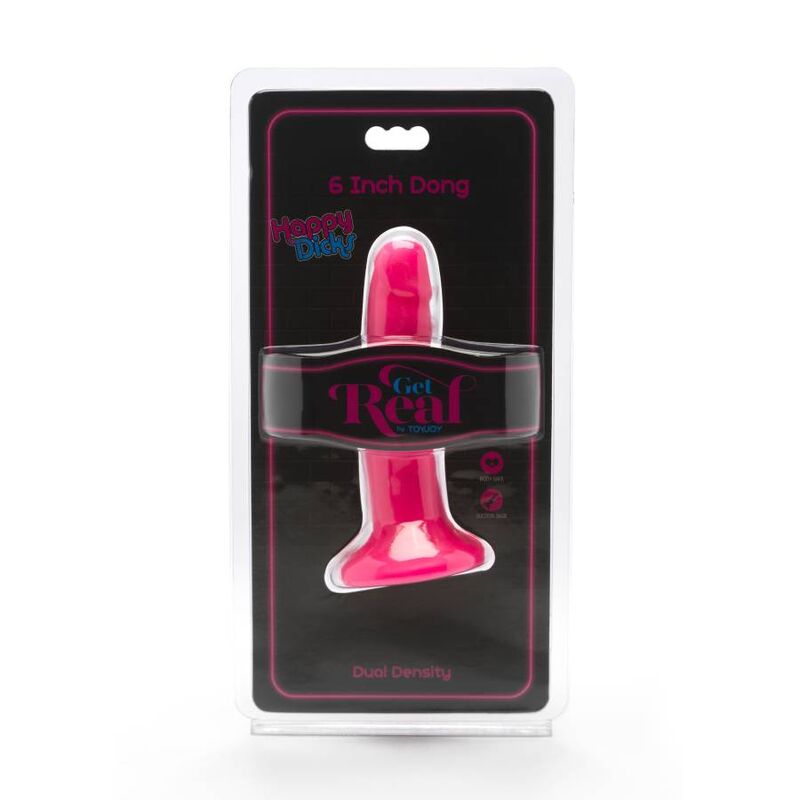 GET REAL Happy Dicks Dong 12 cm Rosa – Design ergonomico per un piacere sensuale