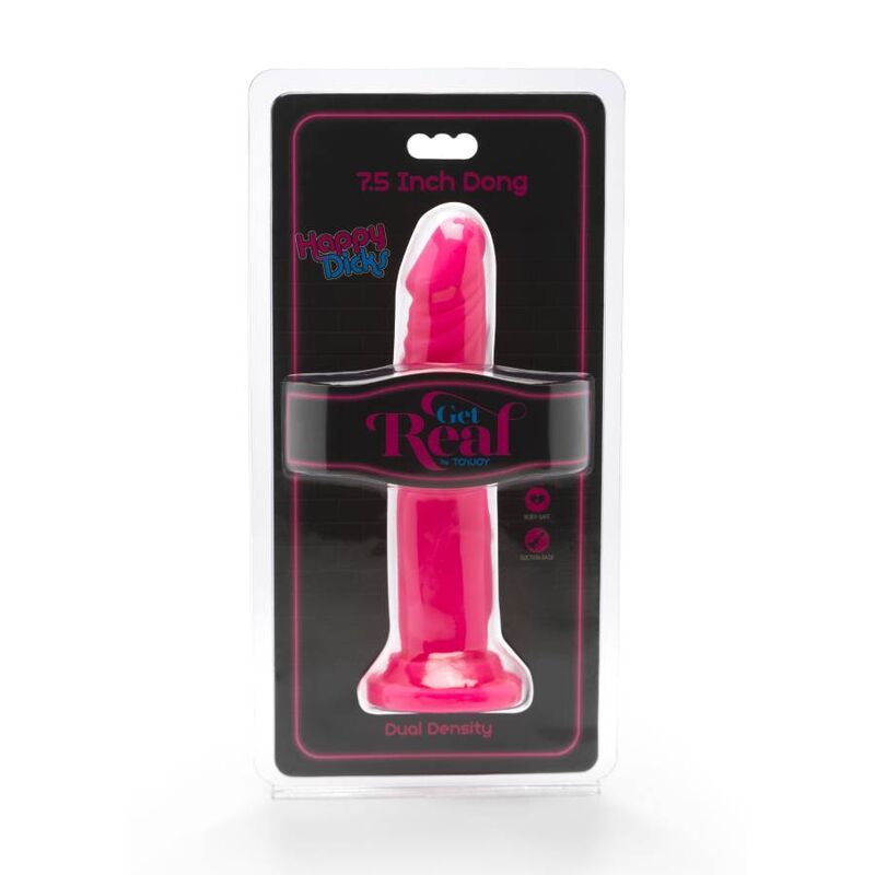 Comprar GET REAL Happy Dicks Dong Rosa – Diseño Realista Para Disfrute Sensorial-Noxtic