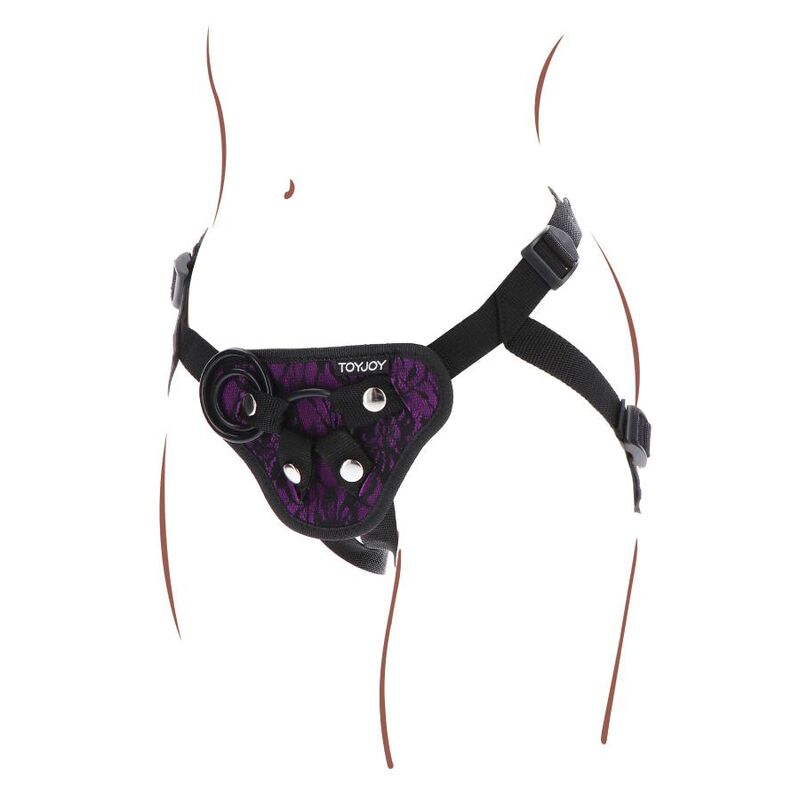 GET REAL - STRAP-ON LACE HARNÉS MORADO-GET REAL-Noxtic