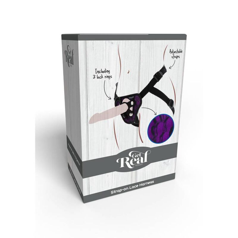 GET REAL - STRAP-ON LACE HARNÉS MORADO-GET REAL-Noxtic