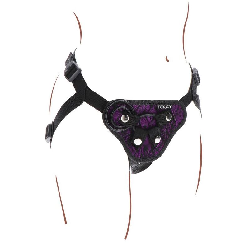 GET REAL - STRAP-ON LACE HARNÉS MORADO-GET REAL-Noxtic