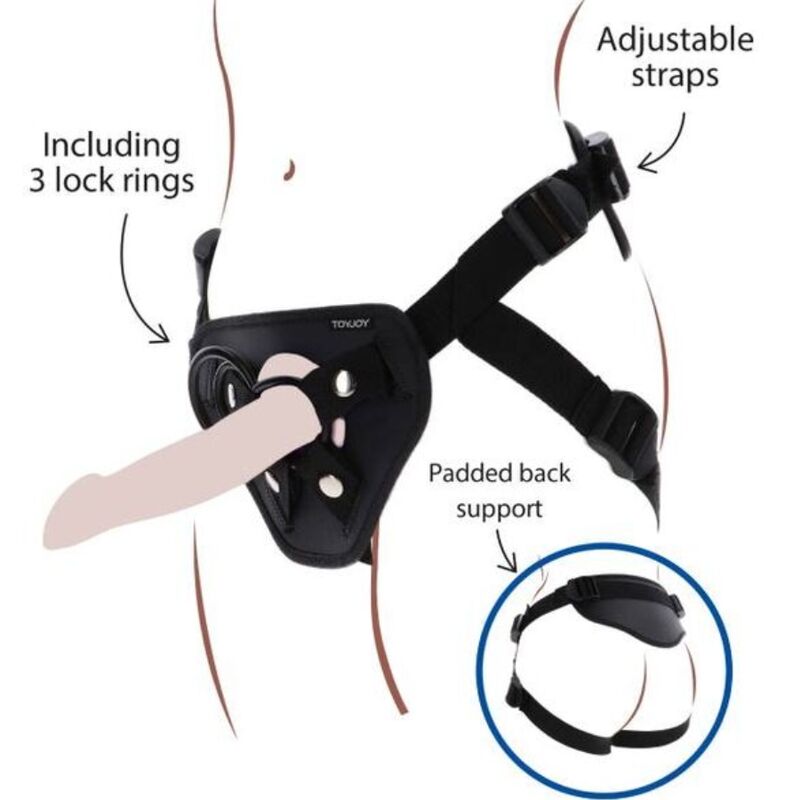 GET REAL - STRAP-ON DELUXE HARNÉS NEGRO-GET REAL-Noxtic