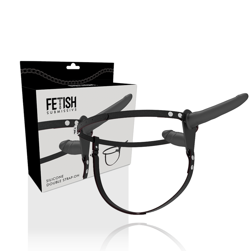 FETISH SUBMISSIVE HARNESS - DOBLE PENETRACIÓN NEGRO-FETISH SUBMISSIVE HARNESS-Noxtic