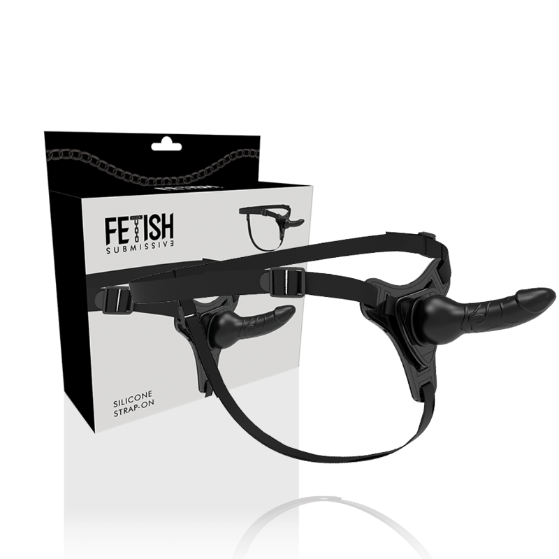 FETISH SUBMISSIVE HARNESS - SILICONA NEGRO REALISTIC 16 CM-FETISH SUBMISSIVE HARNESS-Noxtic