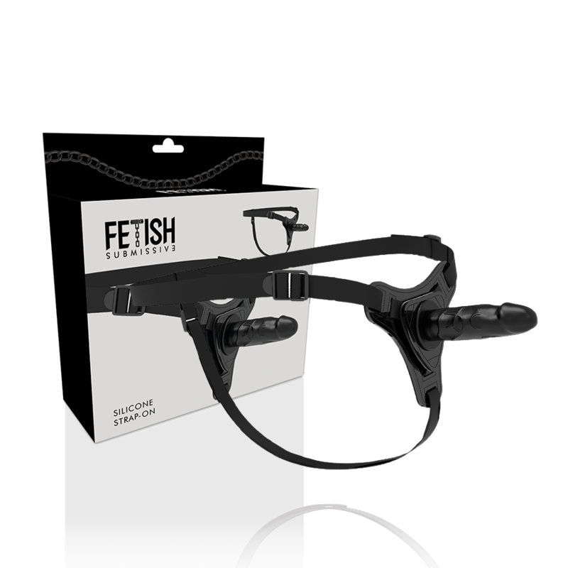 FETISH SUBMISSIVE HARNESS - SILICONA NEGRO REALISTIC 15 CM-FETISH SUBMISSIVE HARNESS-Noxtic