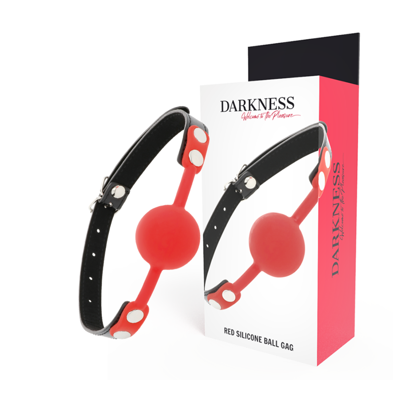 Comprar DARKNESS Mordaza Silicona Roja – Diseño Confortable Para Juegos de Placer-Noxtic