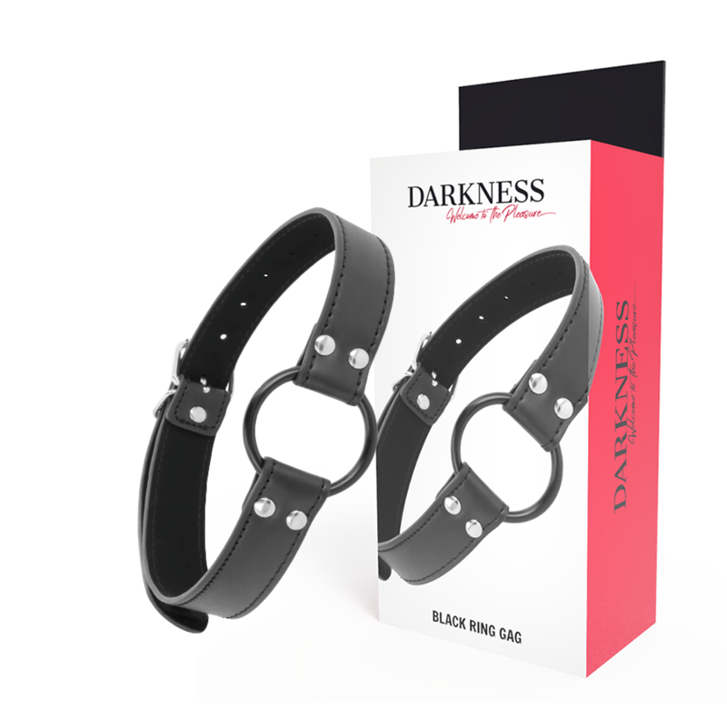 Comprar DARKNESS Mordaza Con Anilla 3.6 CM – Correas De Cuero Con Diseño Elegante Para Juegos Creativos-Noxtic