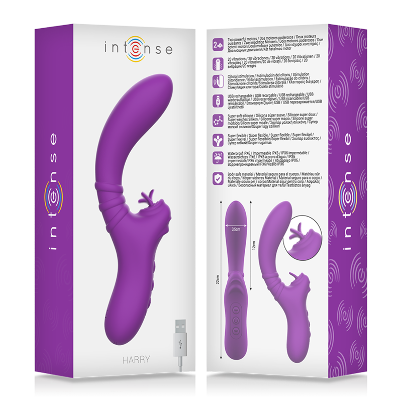 Comprar Intense Harry Vibrador Flexible Morado – Estimulador Con Diseño Ergonómico Para Sensaciones Únicas-Noxtic
