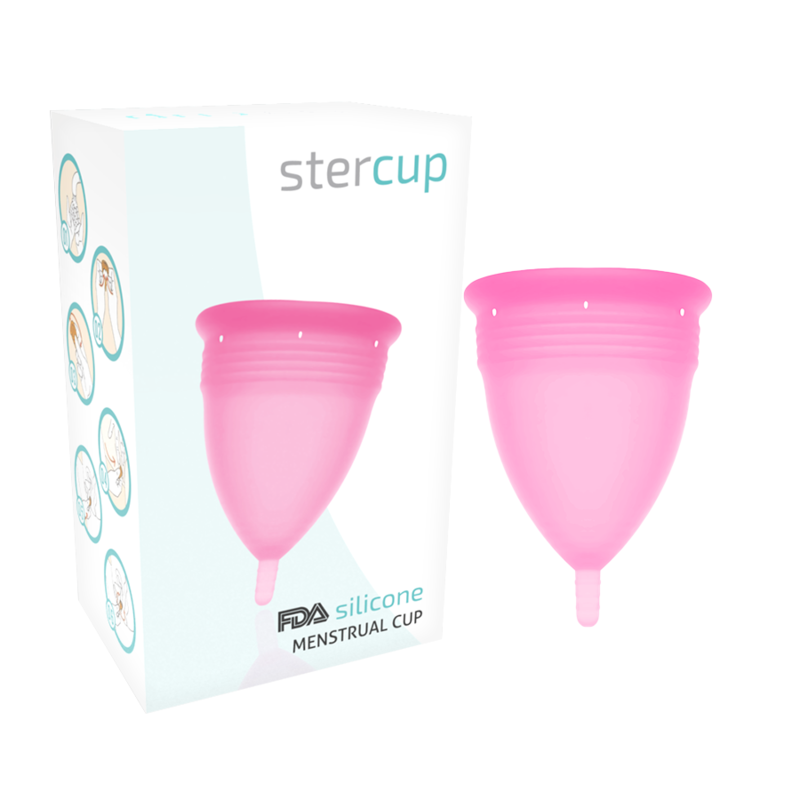 STERCUP - COPA MENSTRUAL FDA SILICONA ROSA - TALLA S-STERCUP-Noxtic