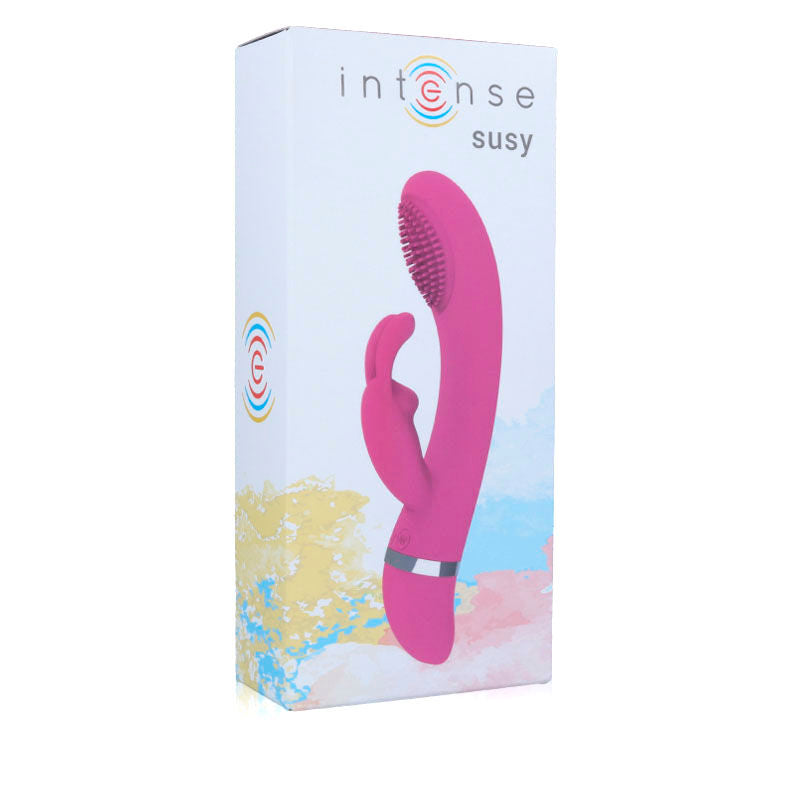 INTENSE - SUSY PINK OSCILLATING SILICONE RABBIT VIBRATOR