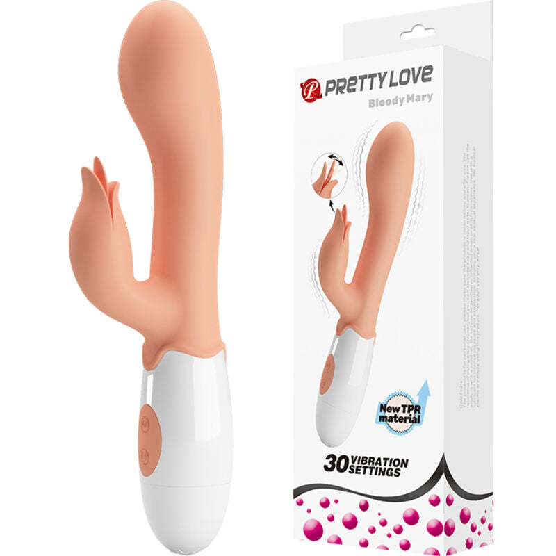 Pretty Love Bloody Mary – Vibratore ergonomico con stimolatore per un piacere unico