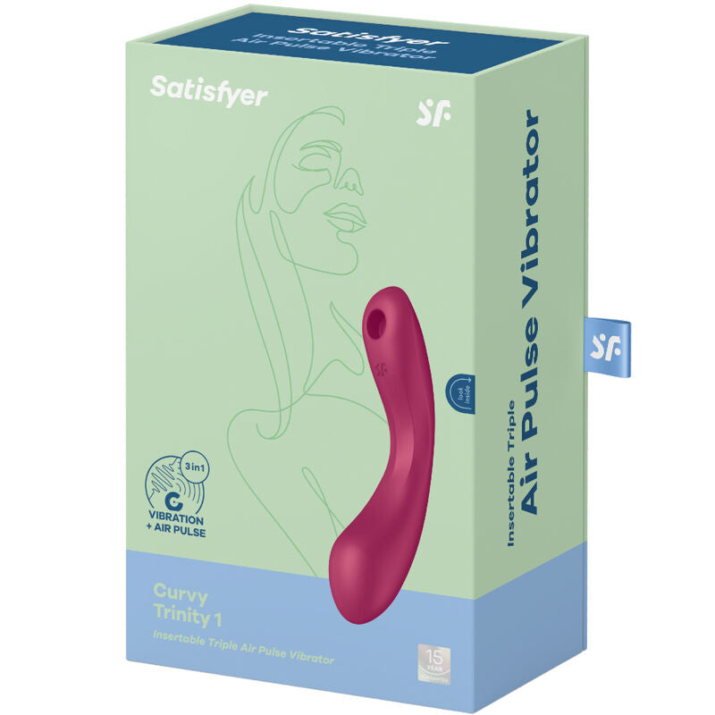 Satisfyer Curve Trinity 1 Air Pulse Vibration Grigio – Giocattolo innovativo con tecnologia Air Pulse e vibrazioni regolabili