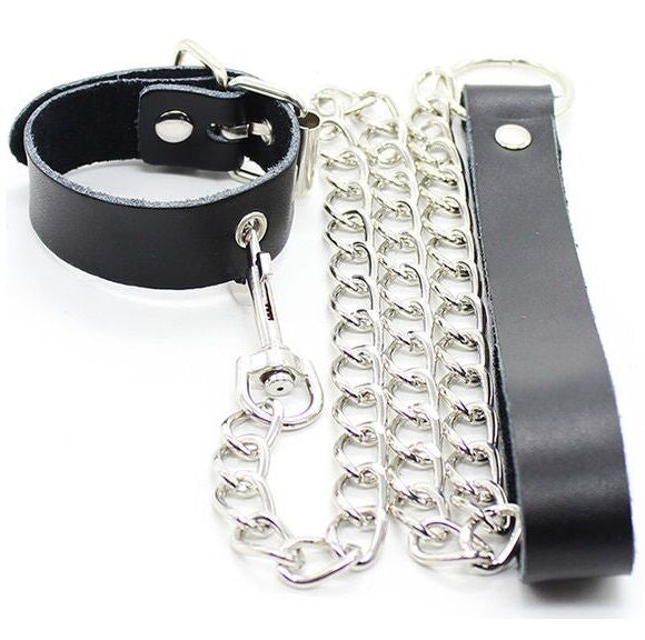 Comprar OHMAMA Collar Con Correa De Piel – Diseño Elegante Con Cadena Metalica Para Estilo Único-Noxtic