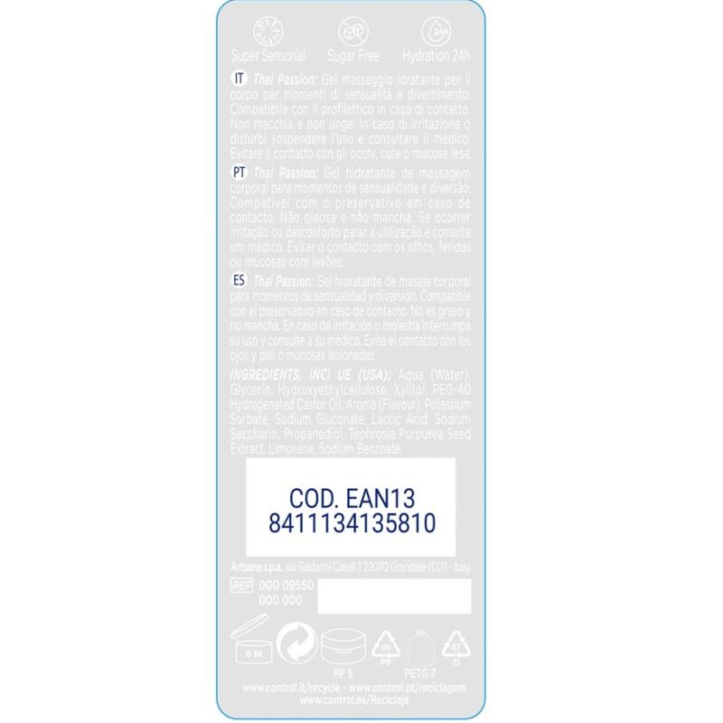 Comprar CONTROL Gel 2 En 1 Masaje Y Placer 200 Ml – Hidratante Para Momentos De Sensualidad Y Diversión-Noxtic