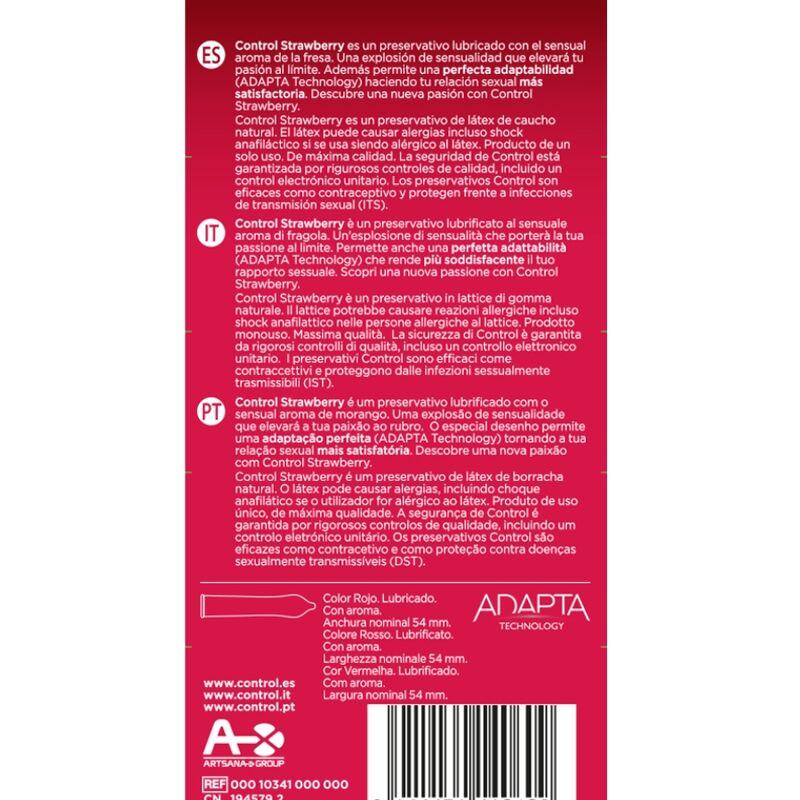 Comprar CONTROL Adapta Fresa 12 Unidades – Calidad Y Versatilidad Para Experiencias Únicas-PRESERVATIVOS-Noxtic