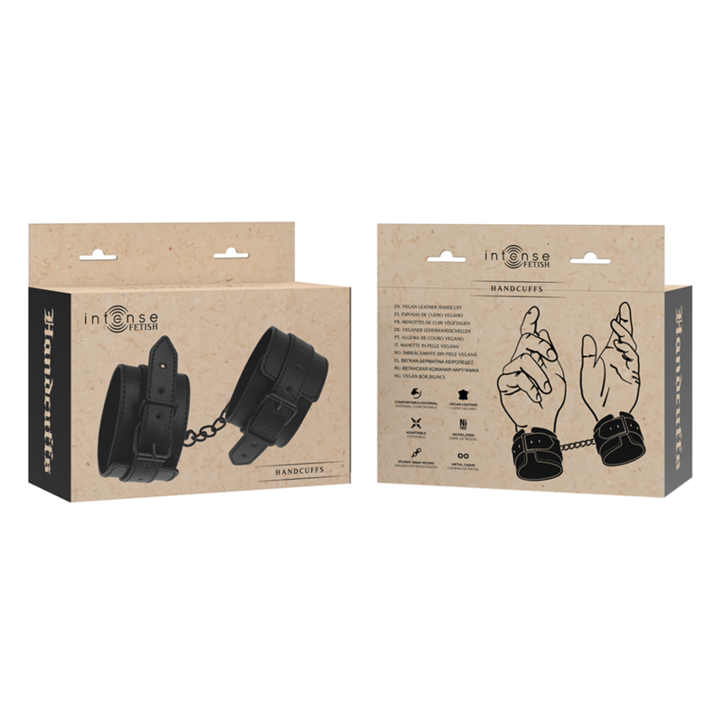 Comprar INTENSE Fetish Esposas De Cuero Vegano – Diseño Ético Para Exploración Confortable-Noxtic