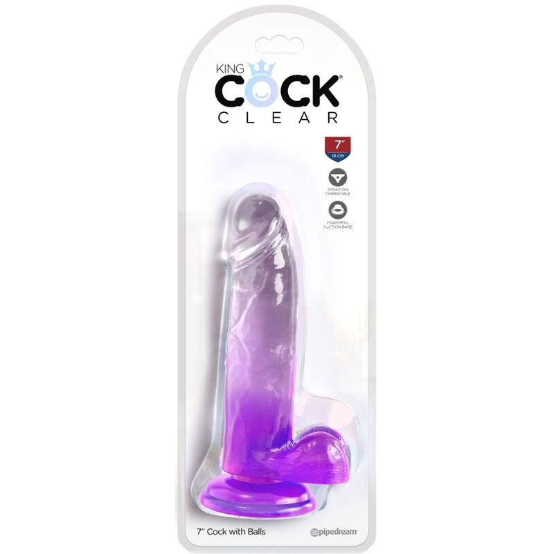 KING COCK Dildo realistico 6 pollici viola - Design realistico per il piacere sensoriale