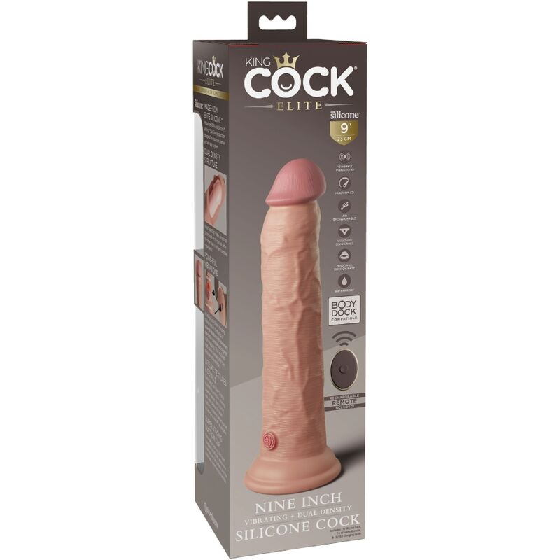 Comprar KING COCK Elite Dildo Realista – Vibrador Silicona Con Control Remoto Para Experiencia Personalizada-Noxtic