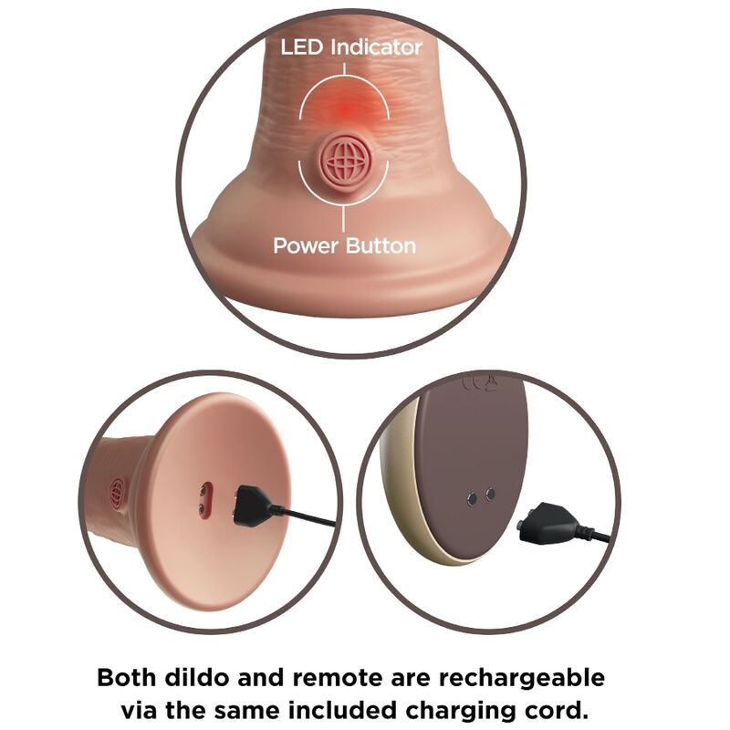 Comprar KING COCK Elite Dildo Realista – Vibrador Silicona Con Control Remoto Para Experiencia Personalizada-Noxtic