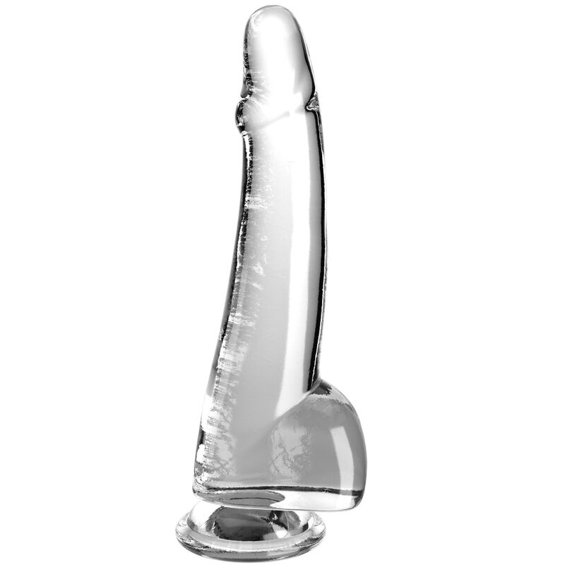 Comprar KING COCK Dildo Transparente Con Testículos 19 Cm – Material TPE Realista Para Placer Confiable-Noxtic