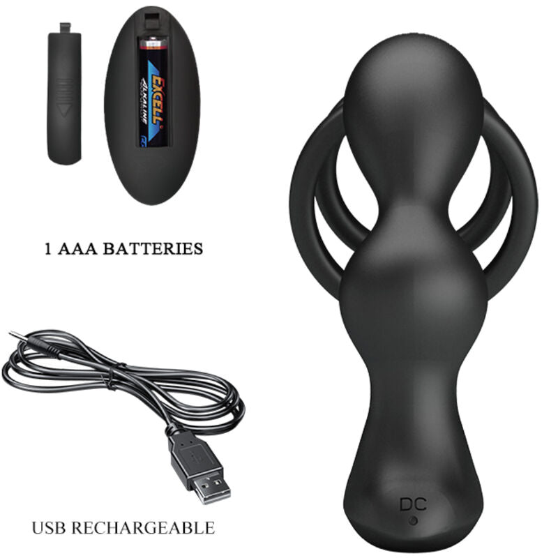 Comprar PRETTY LOVE Marshall Anillo Y Plug Anal Vibratorio – Experiencia Completa De Placer Con Control Remoto-Noxtic