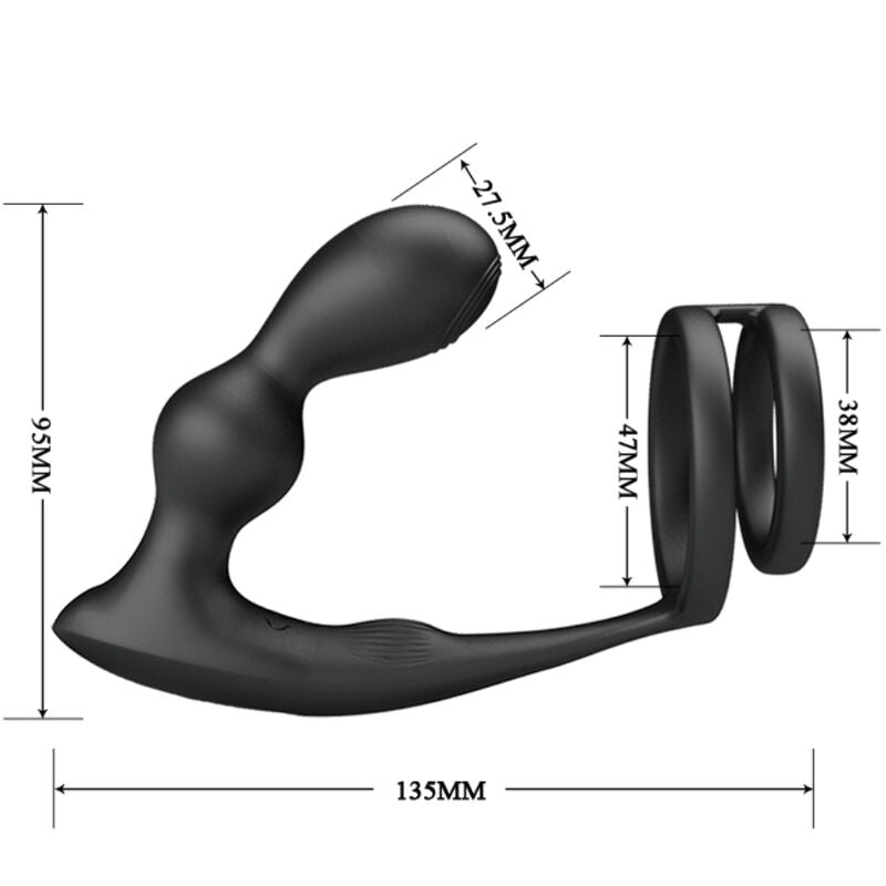 Comprar PRETTY LOVE Marshall Anillo Y Plug Anal Vibratorio – Experiencia Completa De Placer Con Control Remoto-Noxtic