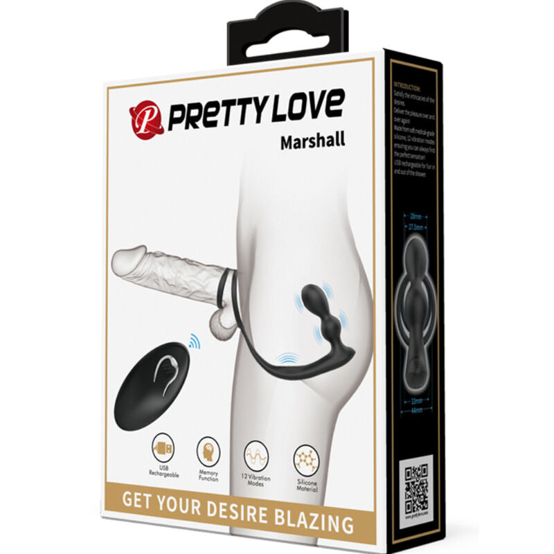 Comprar PRETTY LOVE Marshall Anillo Y Plug Anal Vibratorio – Experiencia Completa De Placer Con Control Remoto-Noxtic