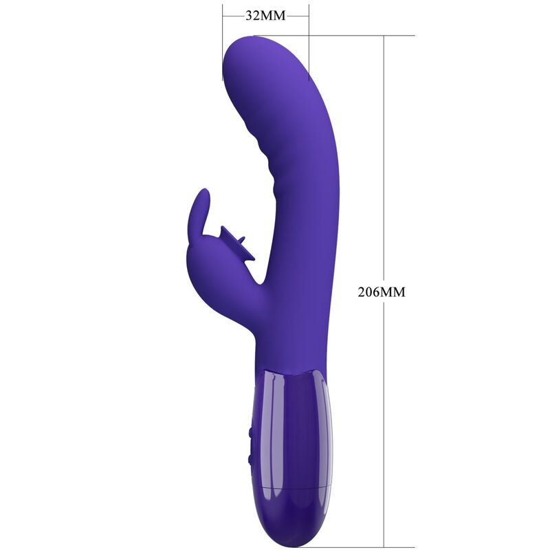 Comprar Pretty Love Cerberus Youth Vibrador Rabbit Violeta – Vibrador Recargable Con Diseño Elegante Y Curvado-Noxtic