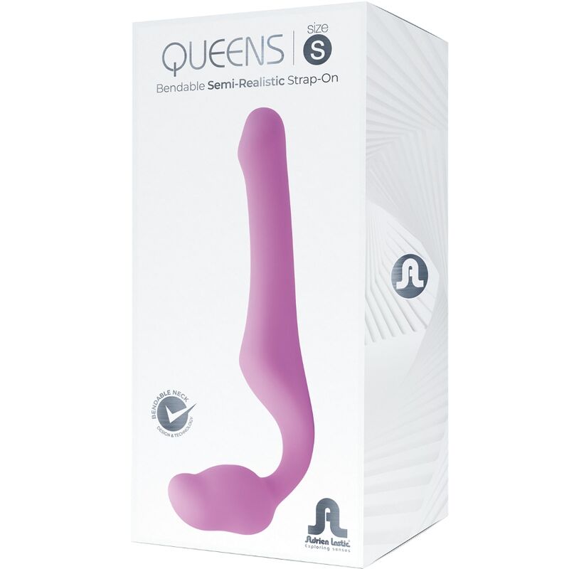 ADRIEN LASTIC - QUEENS STRAP-ON FLEXIBLE ROSA TALLA S-ADRIEN LASTIC-Noxtic