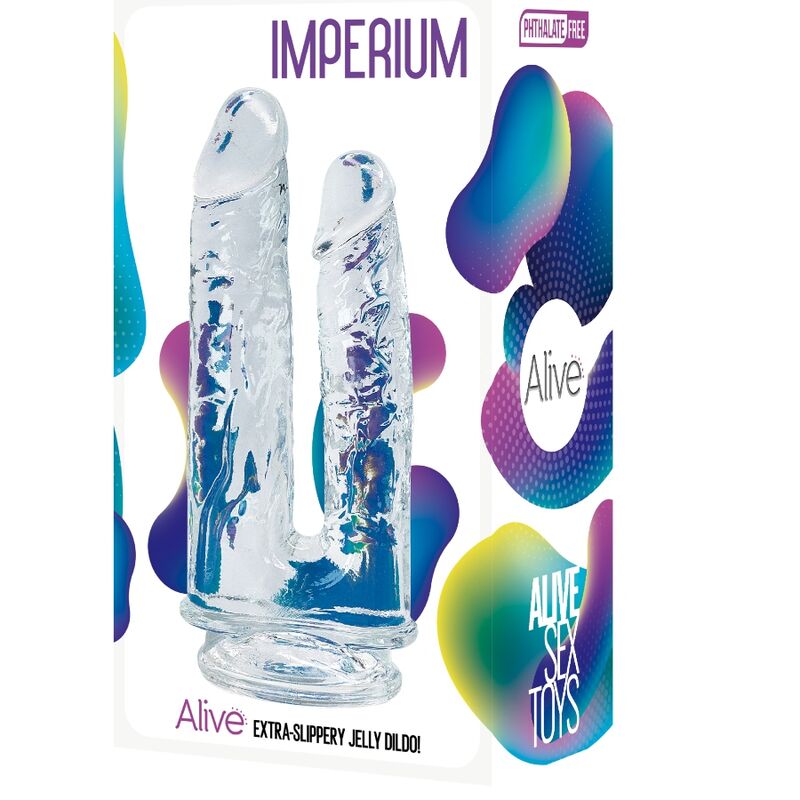 ALIVE Imperium Transparente Doble – Juguete Erótico Con Diseño Hipoalergénico Para Placer Único