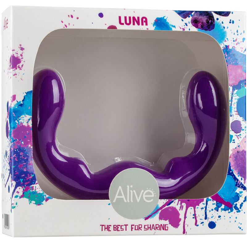 ALIVE Luna Dildo Doble Silicona Violeta – Diseño Suave Para Placer Confiado