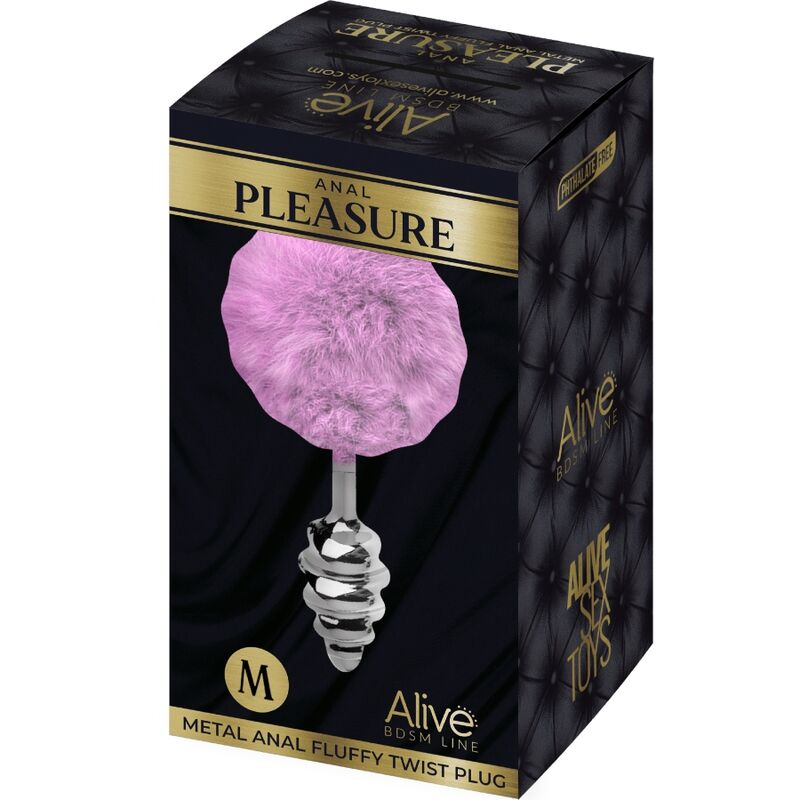 Comprar ALIVE Plug Anal Espiral Metal Violeta Talla M – Diseño Único Para Placer Sensorial-Noxtic