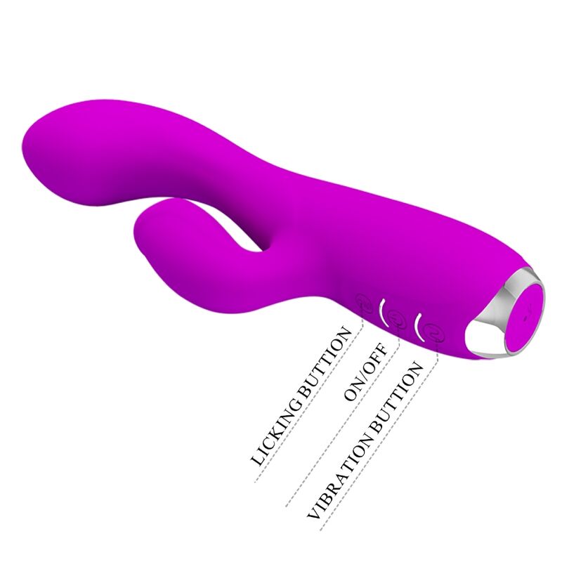 PRETTY LOVE - GLORIA VIBRADOR CONEJO RECARGABLE-IMPERMEABLE MORADO-PRETTY LOVE C-TYPE-Noxtic
