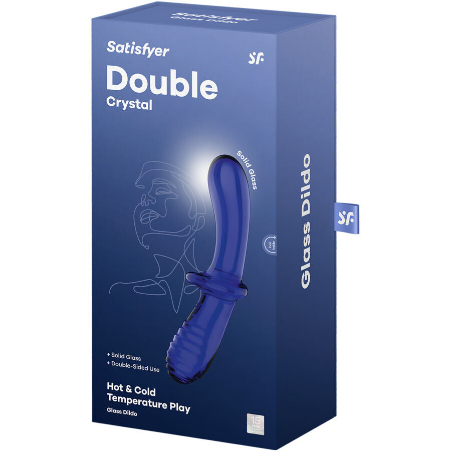 Dildo Satisfyer Double Crystal Trasparente – Design Elegante per il Piacere Sensoriale