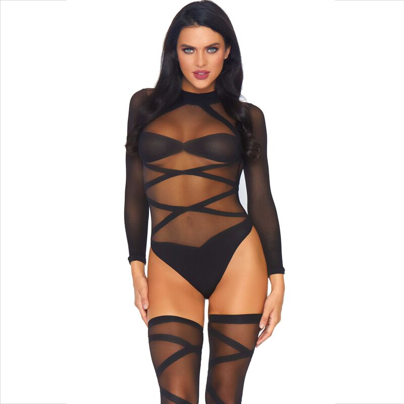 Comprar LEG AVENUE Set 2 Piezas Body Con Medias – Diseño Elegante Para Realzar Tu Feminidad-Noxtic