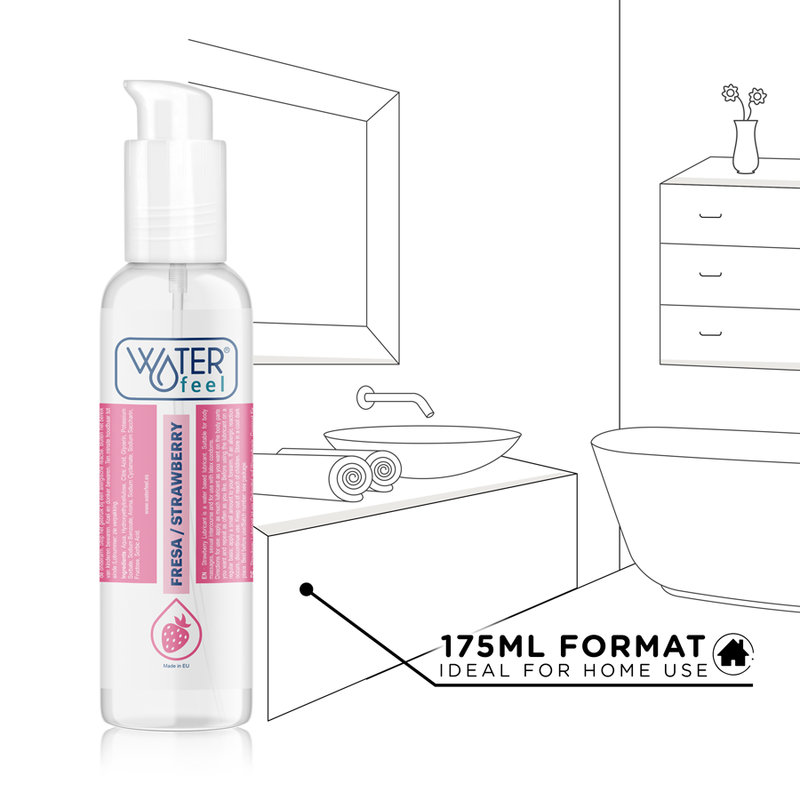 WATERFEEL - LUBRICANTE BASE AGUA FRESA 175 ML-WATERFEEL-Noxtic